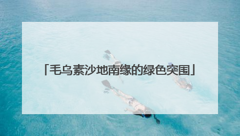 毛乌素沙地南缘的绿色突围