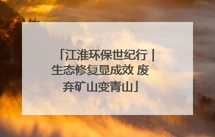江淮环保世纪行｜生态修复显成效 废弃矿山变青山