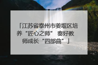 江苏省泰州市姜堰区培养“匠心之师” 奏好教师成长“四部曲”