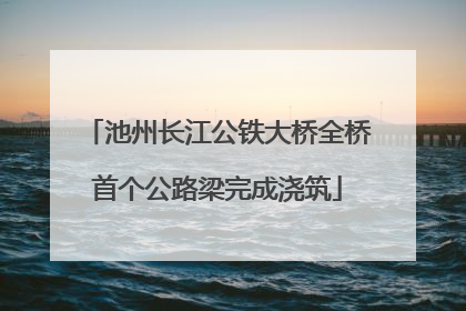 池州长江公铁大桥全桥首个公路梁完成浇筑