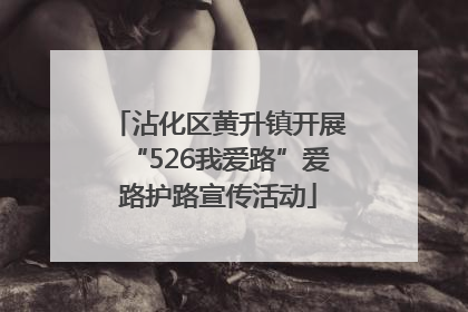 沾化区黄升镇开展“526我爱路”爱路护路宣传活动