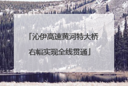 沁伊高速黄河特大桥右幅实现全线贯通