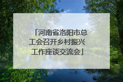 河南省洛阳市总工会召开乡村振兴工作座谈交流会