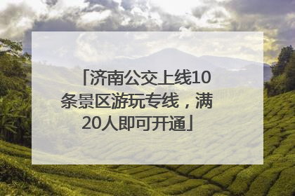 济南公交上线10条景区游玩专线，满20人即可开通