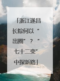 浙江遂昌长粽何以“出圈”？“七十二变”中探新路