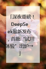 深夜重磅！DeepSeek最新发布，首批“试用体验”出炉→