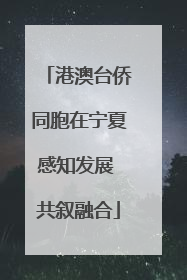 港澳台侨同胞在宁夏感知发展 共叙融合