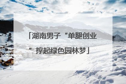 湖南男子“单腿创业”撑起绿色园林梦