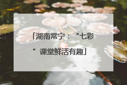 湖南常宁：“七彩”课堂鲜活有趣
