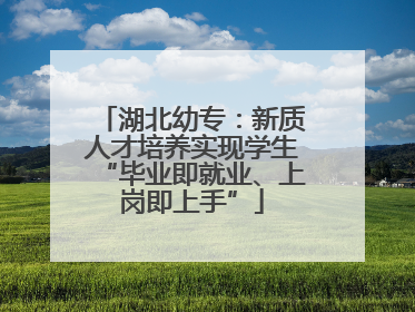 湖北幼专：新质人才培养实现学生“毕业即就业、上岗即上手”