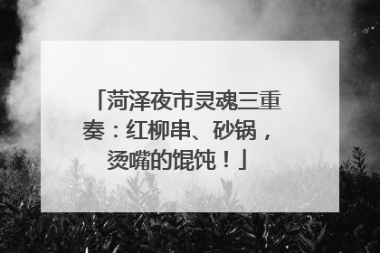 菏泽夜市灵魂三重奏：红柳串、砂锅，烫嘴的馄饨！