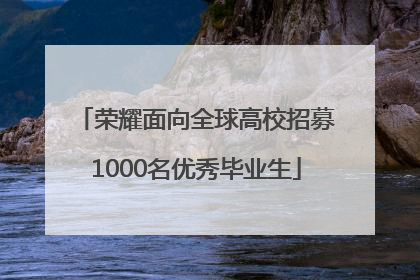 荣耀面向全球高校招募1000名优秀毕业生