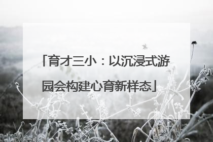 育才三小：以沉浸式游园会构建心育新样态