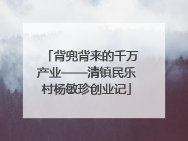 背兜背来的千万产业——清镇民乐村杨敏珍创业记