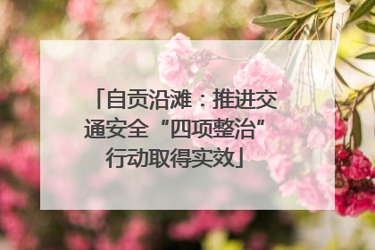 自贡沿滩：推进交通安全“四项整治”行动取得实效