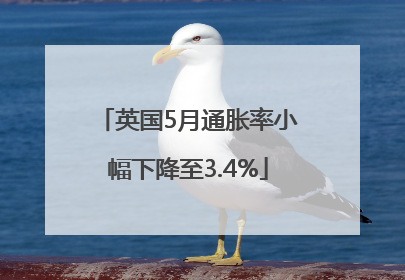 英国5月通胀率小幅下降至3.4%