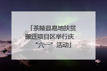 茶陵县易地扶贫搬迁项目区举行庆“六一”活动