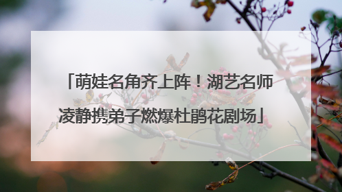 萌娃名角齐上阵！湖艺名师凌静携弟子燃爆杜鹃花剧场