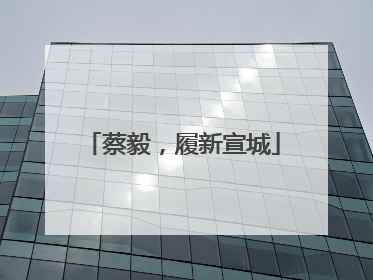 蔡毅，履新宣城