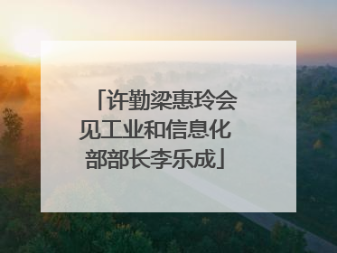 许勤梁惠玲会见工业和信息化部部长李乐成
