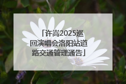 许嵩2025巡回演唱会洛阳站道路交通管理通告
