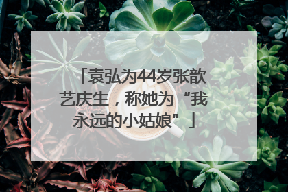 袁弘为44岁张歆艺庆生，称她为“我永远的小姑娘”