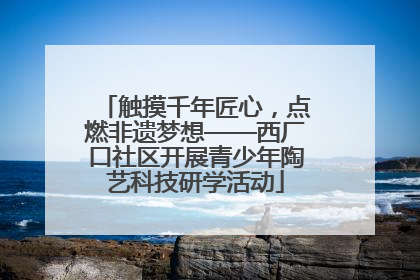 触摸千年匠心，点燃非遗梦想——西厂口社区开展青少年陶艺科技研学活动