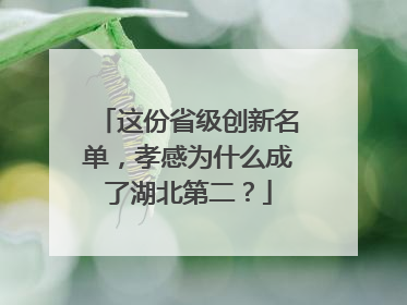 这份省级创新名单，孝感为什么成了湖北第二？