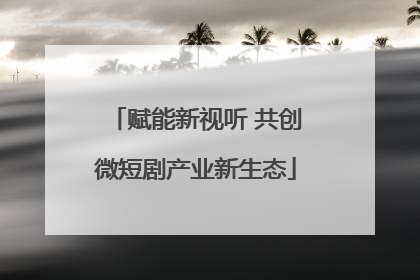 赋能新视听 共创微短剧产业新生态