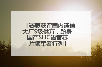 赛思获评国内通信大厂S级供方，跻身国产SLIC语音芯片领军者行列