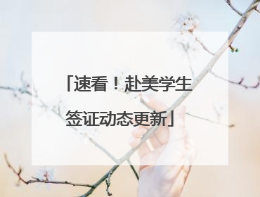 速看！赴美学生签证动态更新