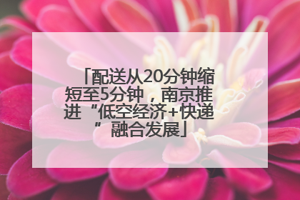 配送从20分钟缩短至5分钟，南京推进“低空经济+快递”融合发展