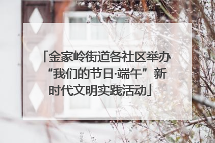 金家岭街道各社区举办“我们的节日·端午”新时代文明实践活动