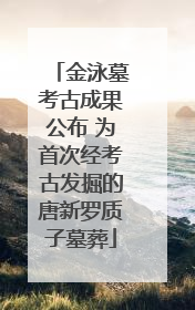 金泳墓考古成果公布 为首次经考古发掘的唐新罗质子墓葬