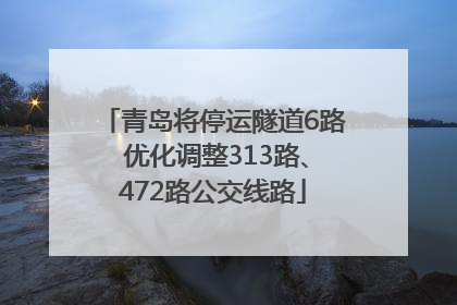 青岛将停运隧道6路 优化调整313路、472路公交线路