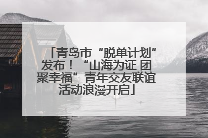 青岛市“脱单计划”发布！“山海为证 团聚幸福”青年交友联谊活动浪漫开启