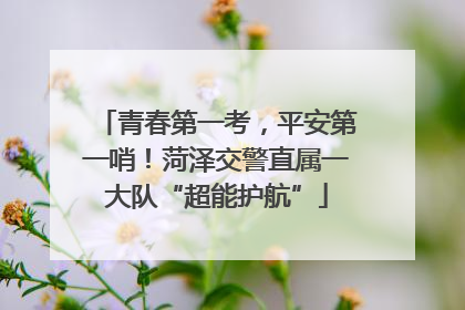 青春第一考，平安第一哨！菏泽交警直属一大队“超能护航”