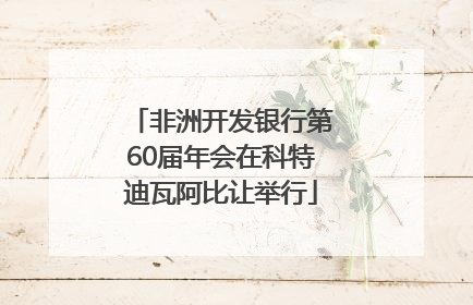 非洲开发银行第60届年会在科特迪瓦阿比让举行