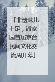 非遗味儿十足，潘家园首届京台民间文化交流周开幕