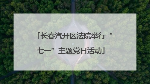 长春汽开区法院举行“七一”主题党日活动