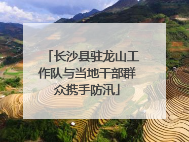 长沙县驻龙山工作队与当地干部群众携手防汛