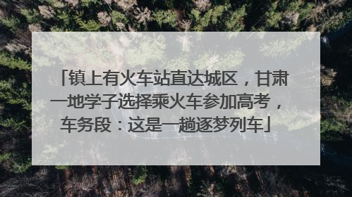 镇上有火车站直达城区，甘肃一地学子选择乘火车参加高考，车务段：这是一趟逐梦列车
