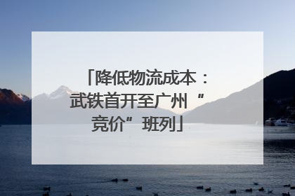 降低物流成本：武铁首开至广州“竞价”班列