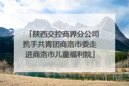陕西交控商界分公司携手共青团商洛市委走进商洛市儿童福利院