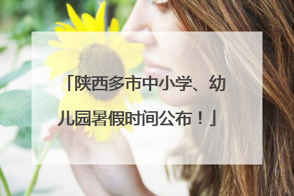 陕西多市中小学、幼儿园暑假时间公布！
