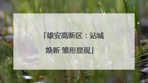 雄安高新区：站城焕新 雏形显现