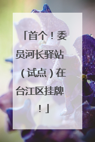 首个！委员河长驿站（试点）在台江区挂牌！