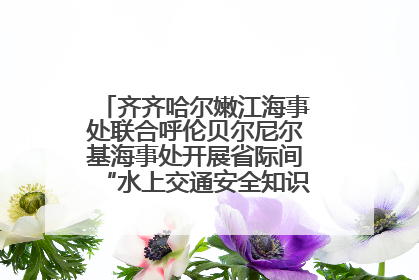 齐齐哈尔嫩江海事处联合呼伦贝尔尼尔基海事处开展省际间“水上交通安全知识进校园”活动