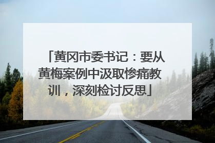 黄冈市委书记：要从黄梅案例中汲取惨痛教训，深刻检讨反思