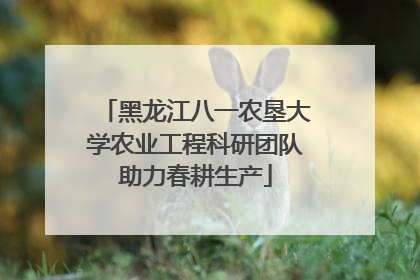 黑龙江八一农垦大学农业工程科研团队助力春耕生产
